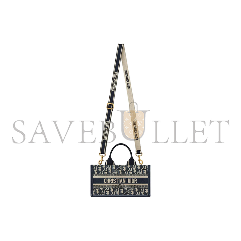 D*or east-west book tote with shoulder strap m1326czbb-m928 (27*14*11cm)